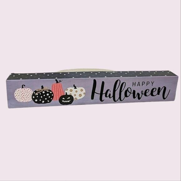 Burlap Halloween Beverage Gift Bag & Wood Halloween Sign Set - Picture 2 of 14